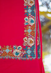 Pashmina Emboridered Shawl D - 65 - Red