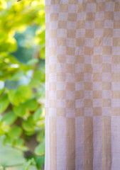 Pashmina Check Shawl D - 05D - Golden Lilac