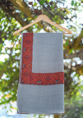 Pashmina Emboridered Shawl D - 114 - Grey