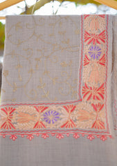 Pashmina Ari Work Shawl D - 125 - L Brown