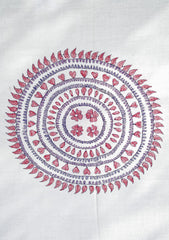 Wool Needle Work Shawl D - 49 - Grey