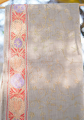 Pashmina Ari Work Shawl D - 125 - L Brown