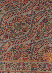 Pure Jamawar Kaani Shawl D - 2252 - L Brown