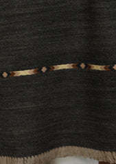 Men Shawls - Wool Shawls - D#25 - B Black