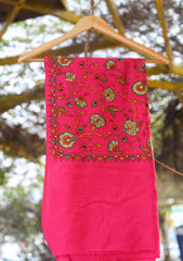 Pashmina Emboridered Shawl D - 67 - D Pink