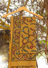 Pure Pashmina Kaani Shawl D - 01G - Golden