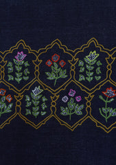 Pashmina Ari Work Shawl D - 115 - N Blue