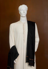 Men Shawls - Wool Shawls - D#210 - Black