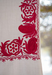 Pashmina Ari Work Shawl D -117 - Fawn