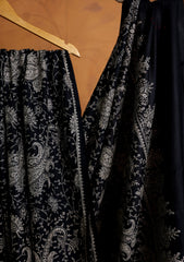 Pashmina Embroidered Jaaldar Shawl D#16 - Black 1