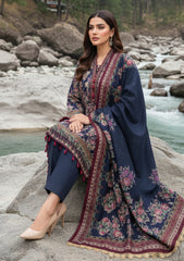 Winter - Riwaj - Printed Marina - 3 Pcs - Wool Shawl 25 - D#42