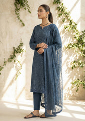 Formals - Riwaj - Fancy Bamber Chiffon - 2 Pcs Suit - CBD#11 - Blue