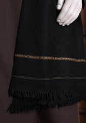 Men Shawls - Wool Shawls - D#22 - Black