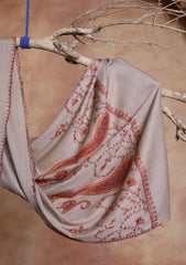 Pashmina Kashmiri Jaaldar Scarf D#38 - Skin