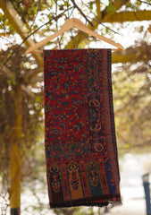 Pure Pashmina Kaani Shawl D - 01H - Maroon