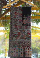 Pure Jamawar Kaani Shawl D - 2249 -Black