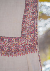 Pure Pashmina Kashmiri Work Shawl D - 26 - Mouse