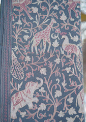 Pashmina Ari Work Shawl D - 120 - Grey