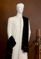 Men Shawls - Wool Shawls - D#210 - Black