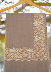 Pashmina Ari Work Shawl D -118 - Brown