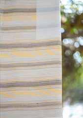 Pure Pashmina Lining Work Shawl D - 02 - Off White