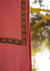 Pashmina Emboridered Shawl D - 121 - Brick