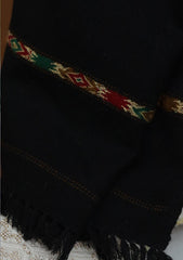 Men Shawls - Wool Shawls - D#224 - Black