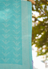 Pure Pashmina Kaani Jamawar Scarf D - 18 - Ferozi