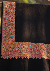 Pashmina Emboridered Shawl D - 118 - Black