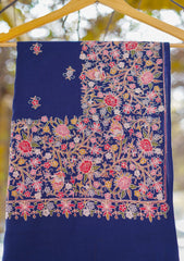 Pashmina Emboridered Shawl D - 70 - N Blue