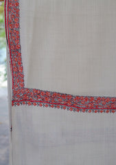 Wool Needle Work Shawl D - 35 - S Fawn