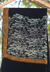 Pashmina Patch Work Shawl D - 14 - Black