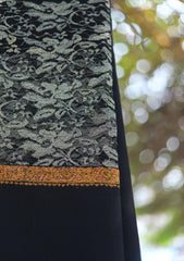 Pashmina Patch Work Shawl D - 14 - Black