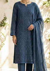 Formals - Riwaj - Fancy Bamber Chiffon - 2 Pcs Suit - CBD#11 - Blue