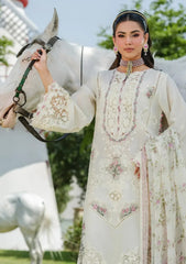 Lawn - Elaf Premium - Luxury 25 - Volume 02 - EFV#07A - WHITE EMPRESS