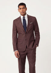 Loro Piana Summer Time Wool Linen & Silk Fabric - Brown
