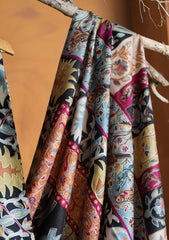 Pashmina Qalamkari Jaaldar Ari Work Shawl D#15 - Multi