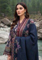 Winter - Riwaj - Printed Marina - 3 Pcs - Wool Shawl 25 - D#42