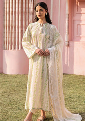 Lawn - Cross Stitch - Unstitched Premium 25 - GREEN TRELLIS