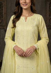 Formals - Riwaj - Fancy 26 - Ari & Mukesh Work - 2 Pcs - D#01 - L Yellow 3