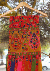 Pure Pashmina Qalamkari Shawl D - 04C - D Rust