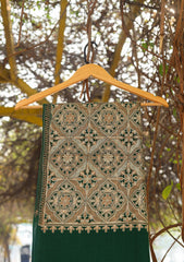 Pashmina Ari Work Shawl D - 121 - B Green