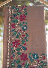 Wool Needle Work Shawl D - 29 - DT Pink