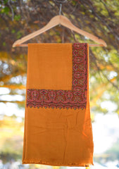 Pashmina Emboridered Shawl D - 118 - Mustard