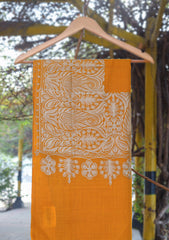 Pashmina Ari Work Shawl D - 109 - Mustard