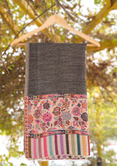 Pure Pashmina Kaani Jamawar Shawl D - 57 - Black