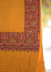 Pashmina Emboridered Shawl D - 118 - Mustard