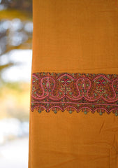 Pashmina Emboridered Shawl D - 118 - Mustard