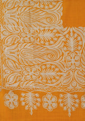 Pashmina Ari Work Shawl D - 109 - Mustard