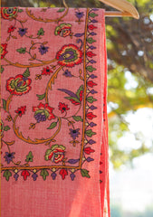 Pashmina Emboridered Shawl D - 67 - T Pink